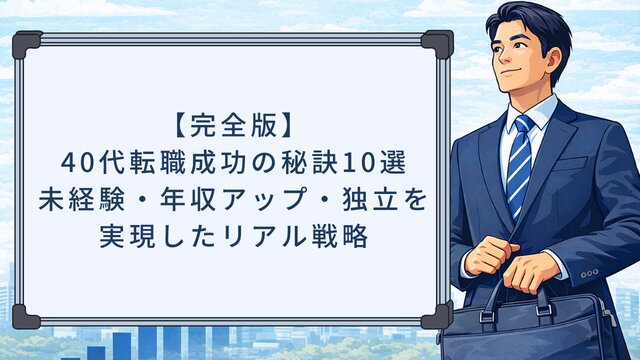 【完全版】40代転職成功の秘訣10選！未経験・年収アップ・独立を実現したリアル戦略