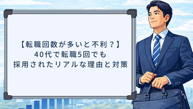 【転職回数が多いと不利？】40代で転職5回でも採用されたリアルな理由と対策